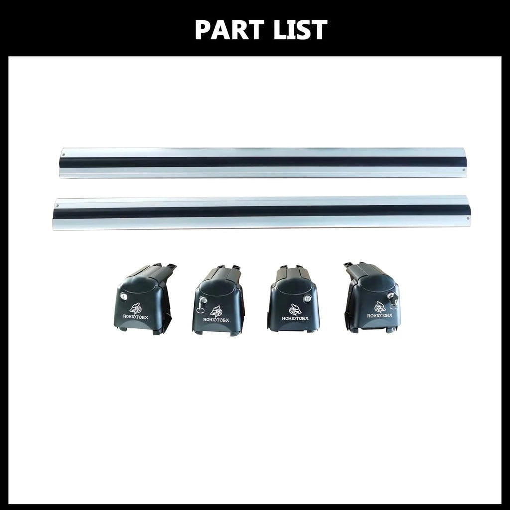 Lockable Roof Rack Crossbars with Flush Side Rails S29876