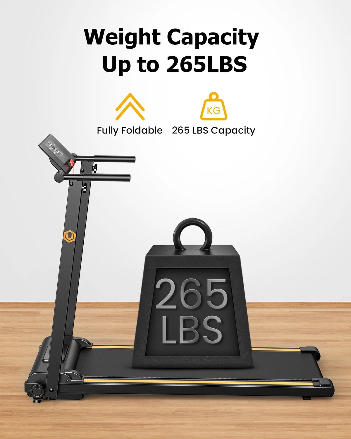 2.25HP Folding Treadmill with LCD Display T99657
