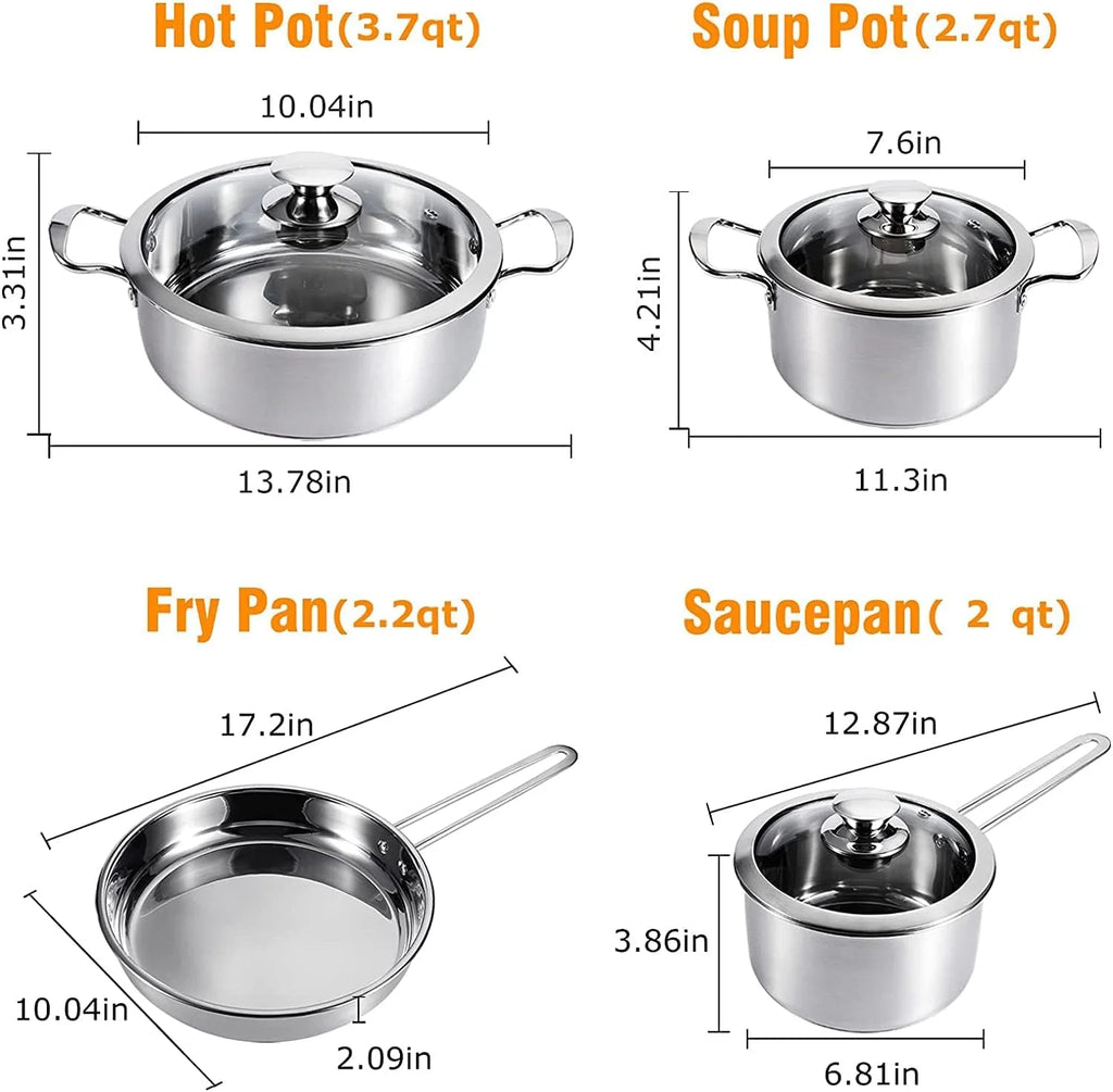 7 Piece Stainless Steel Cookware Set H10784
