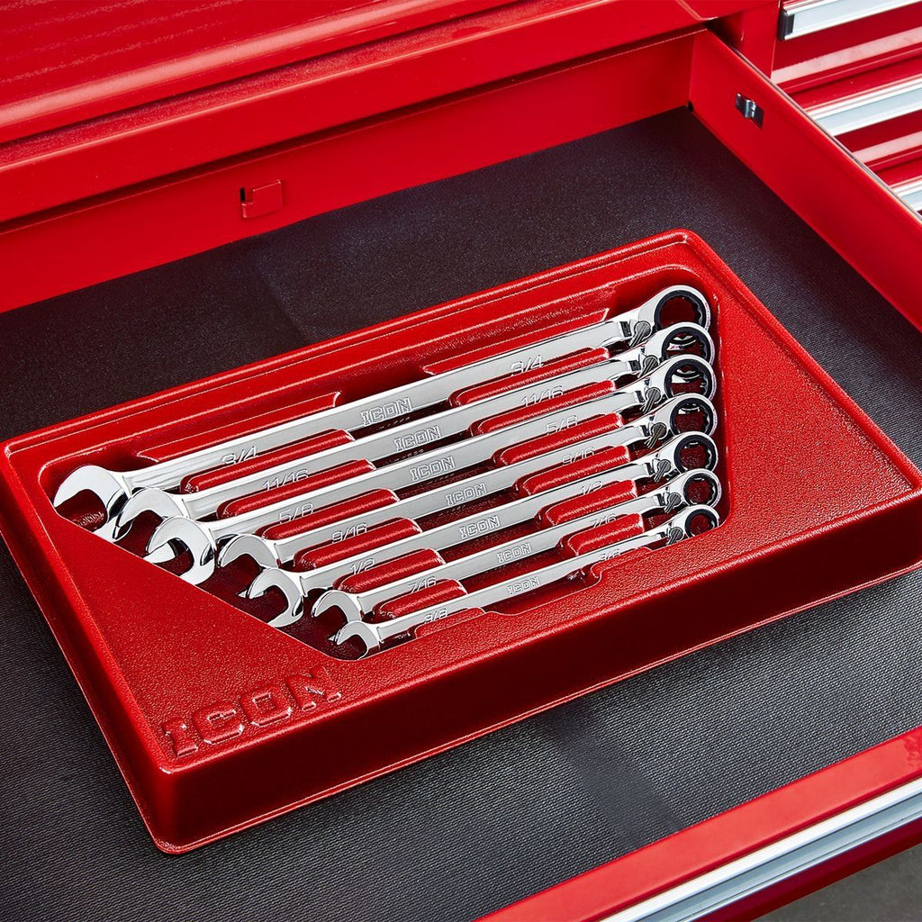 SAE Ratcheting Combination Wrench Set, 7-Piece D454806