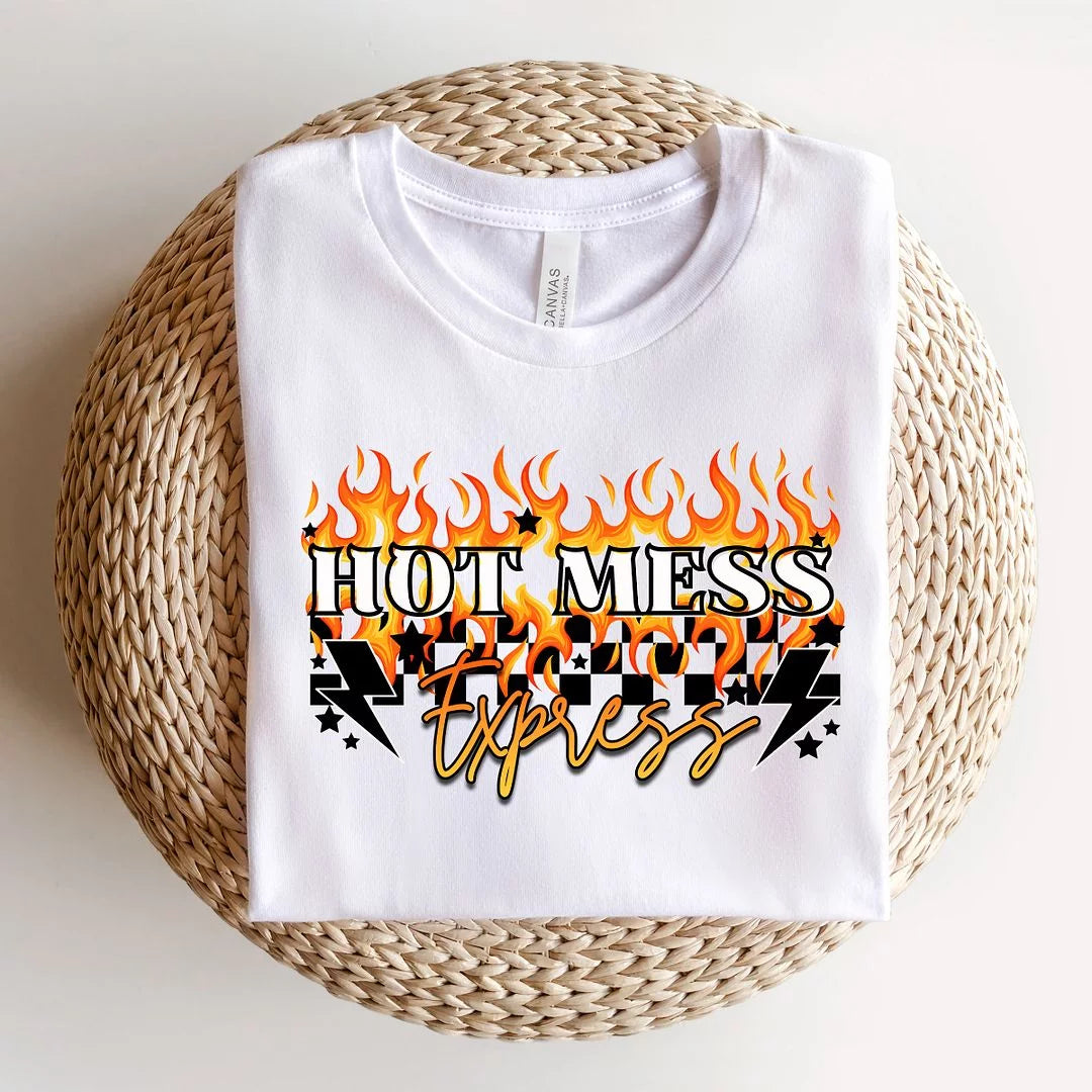 Checkered Short Sleeve Graphic Tee H91213