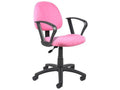 Pink Microfiber Chair with Loop Arms G9972