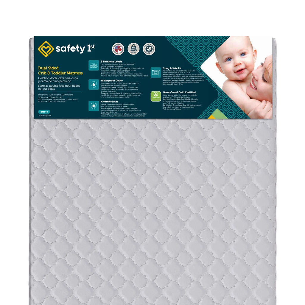 2-in-1 Antimicrobial Crib & Toddler Mattress M6519