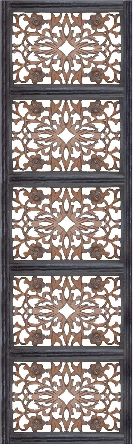 Black and Brown Rectangular Wall Panel E385486