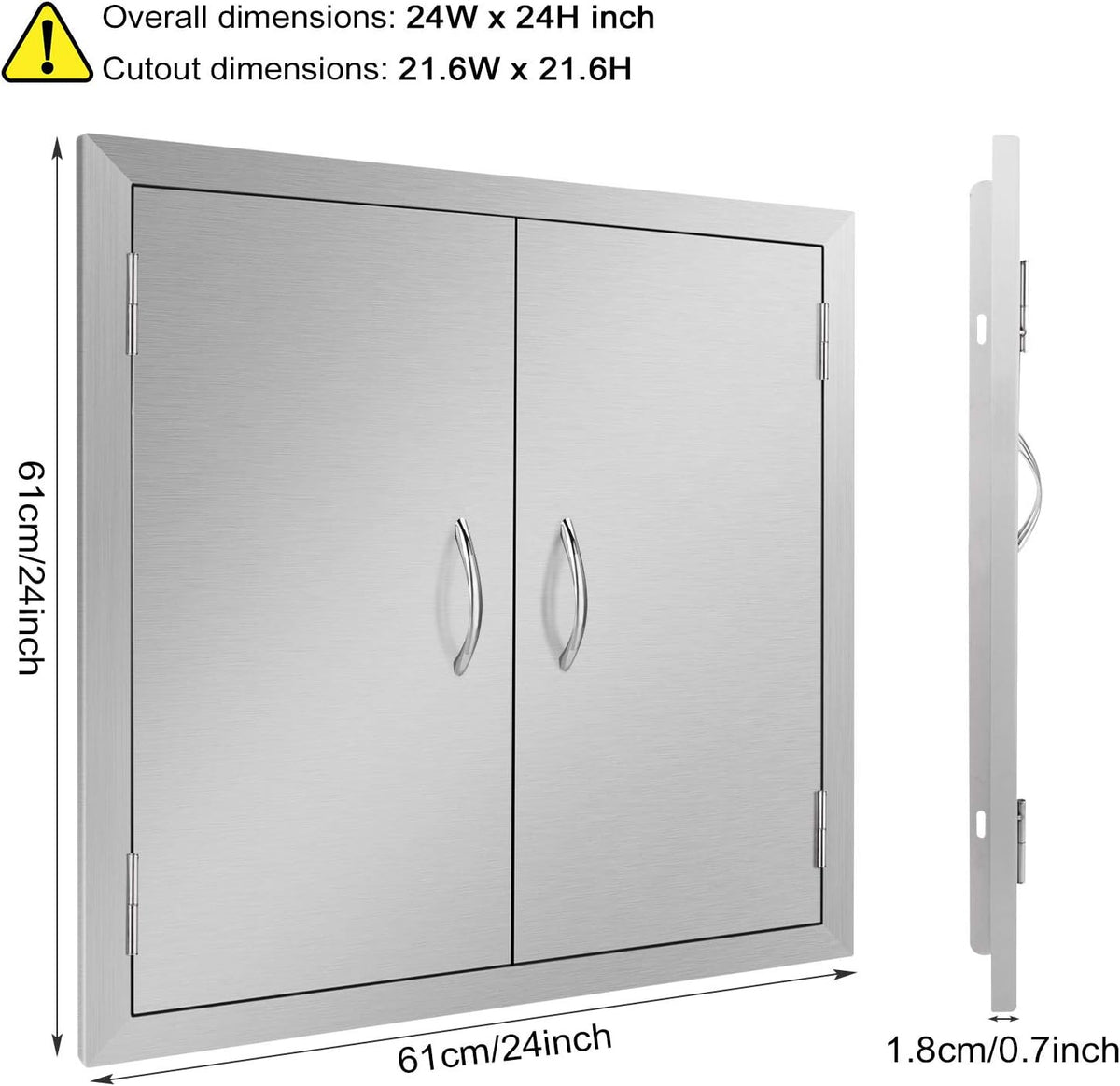 Outdoor Kitchen Stainless Steel Double Wall BBQ Access Door Z819