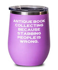 Antique Book Collecting Insulated Wine Tumbler A193