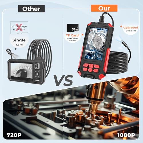 Endoscope Camera with Light, 32.8FT Industrial Borescope with 32GB Card R110019