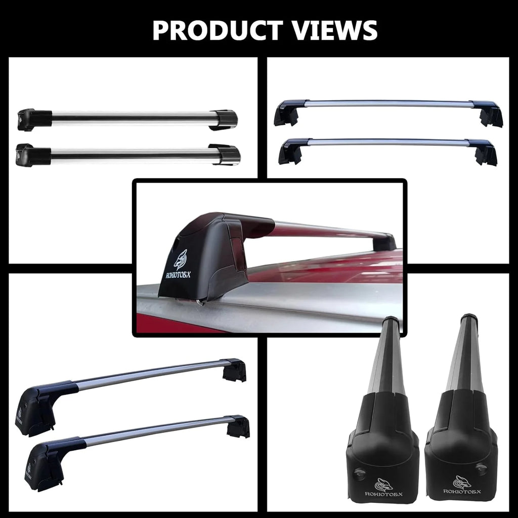 Lockable Roof Rack Crossbars with Flush Side Rails S29876