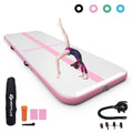 10 Feet Inflatable Gymnastics Tumbling Mat with Pump Pink M27235