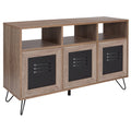 44"W 3 Shelf Storage Cabinet with Metal Doors N3179