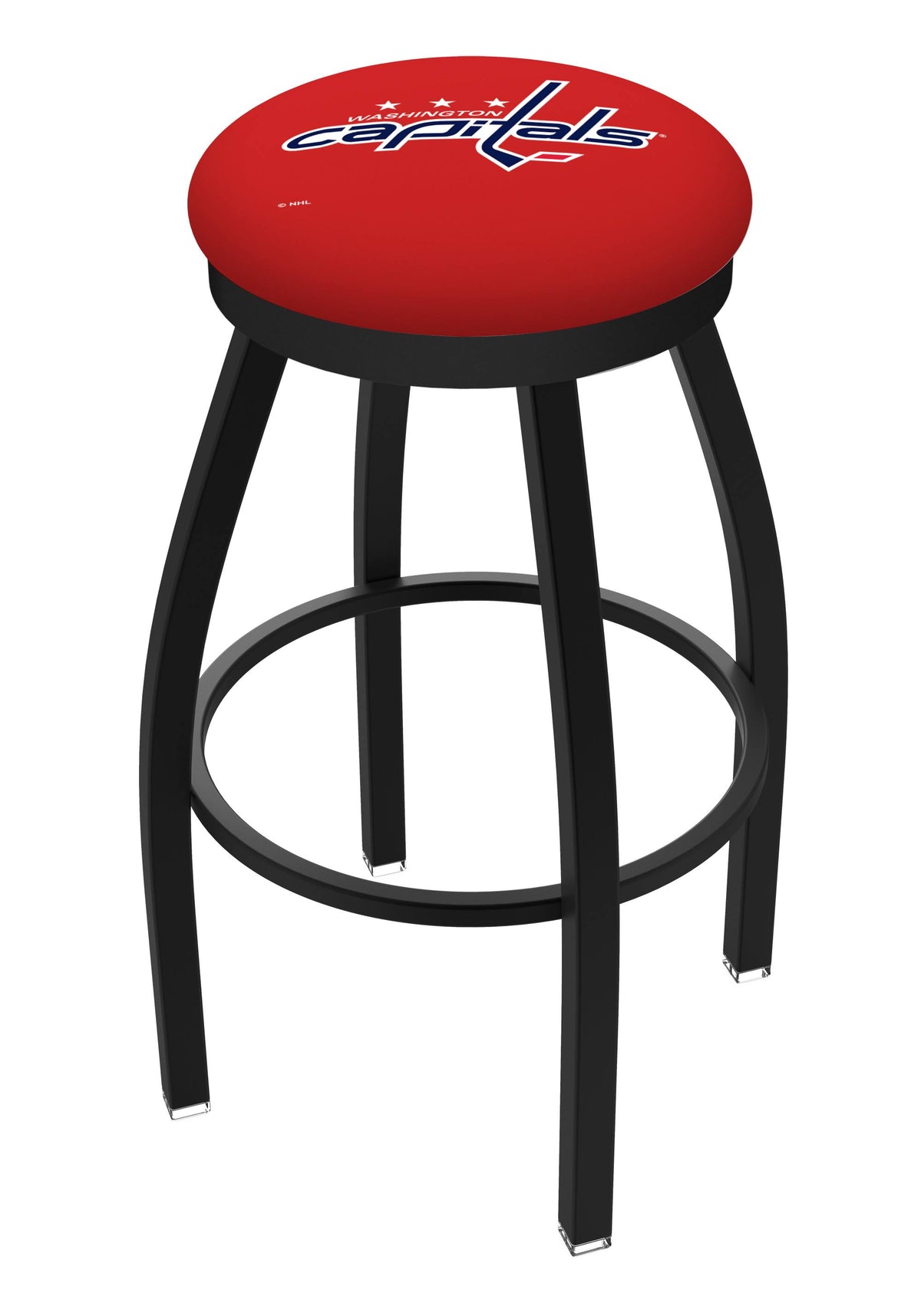 Black Swivel Bar Stool with Accent Ring Y3160