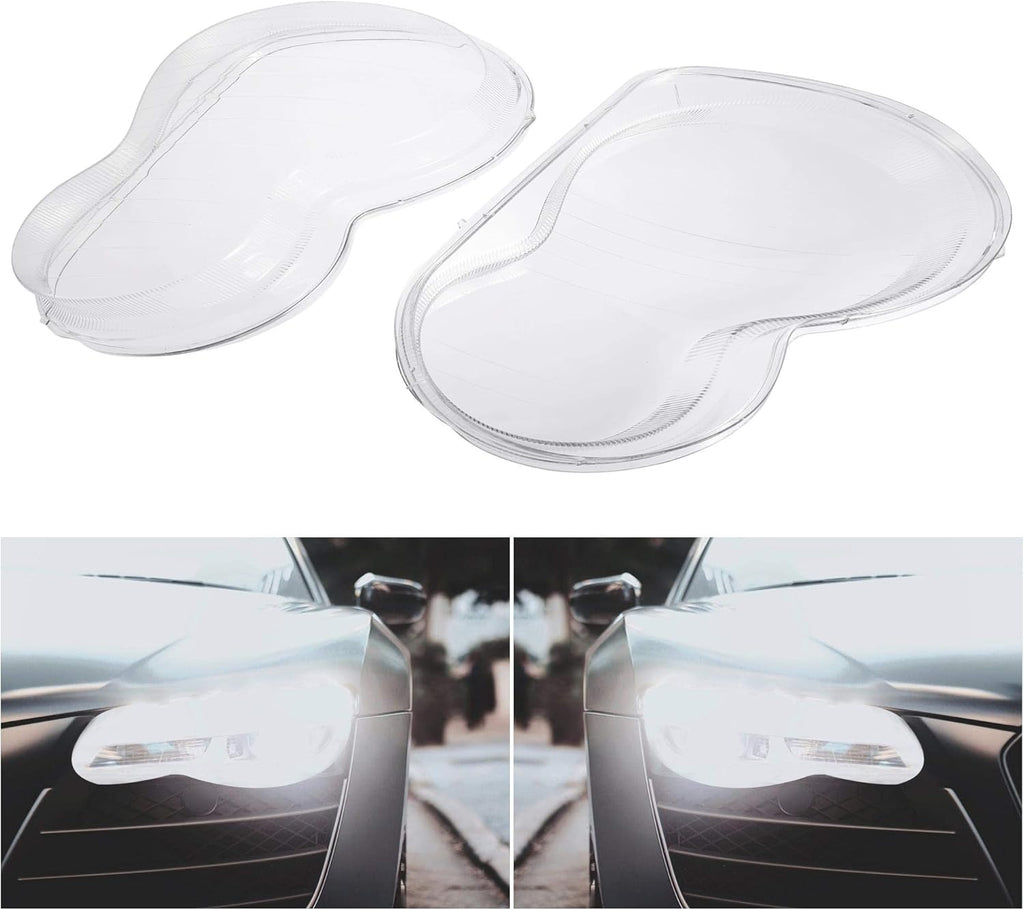 1 Pair Car Front Headlight Headlamp Lens Cover PC Shell P5655