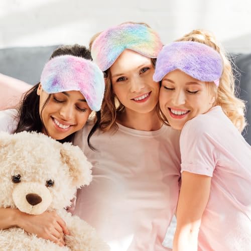 12 Pcs Plush Sleeping Eye Masks P79197