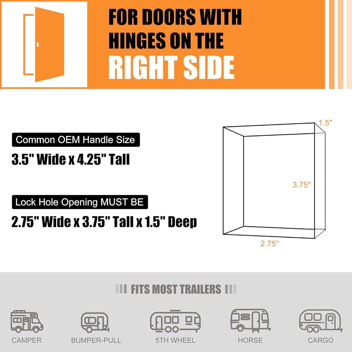 Keyless Entry RV Door Lock with Deadbolt and Keypad O47057