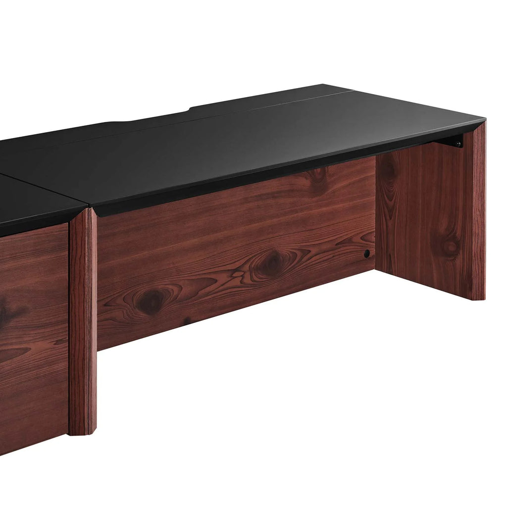 38" Wall-Mount Office Desk with Cabinet and Shelf Y32995