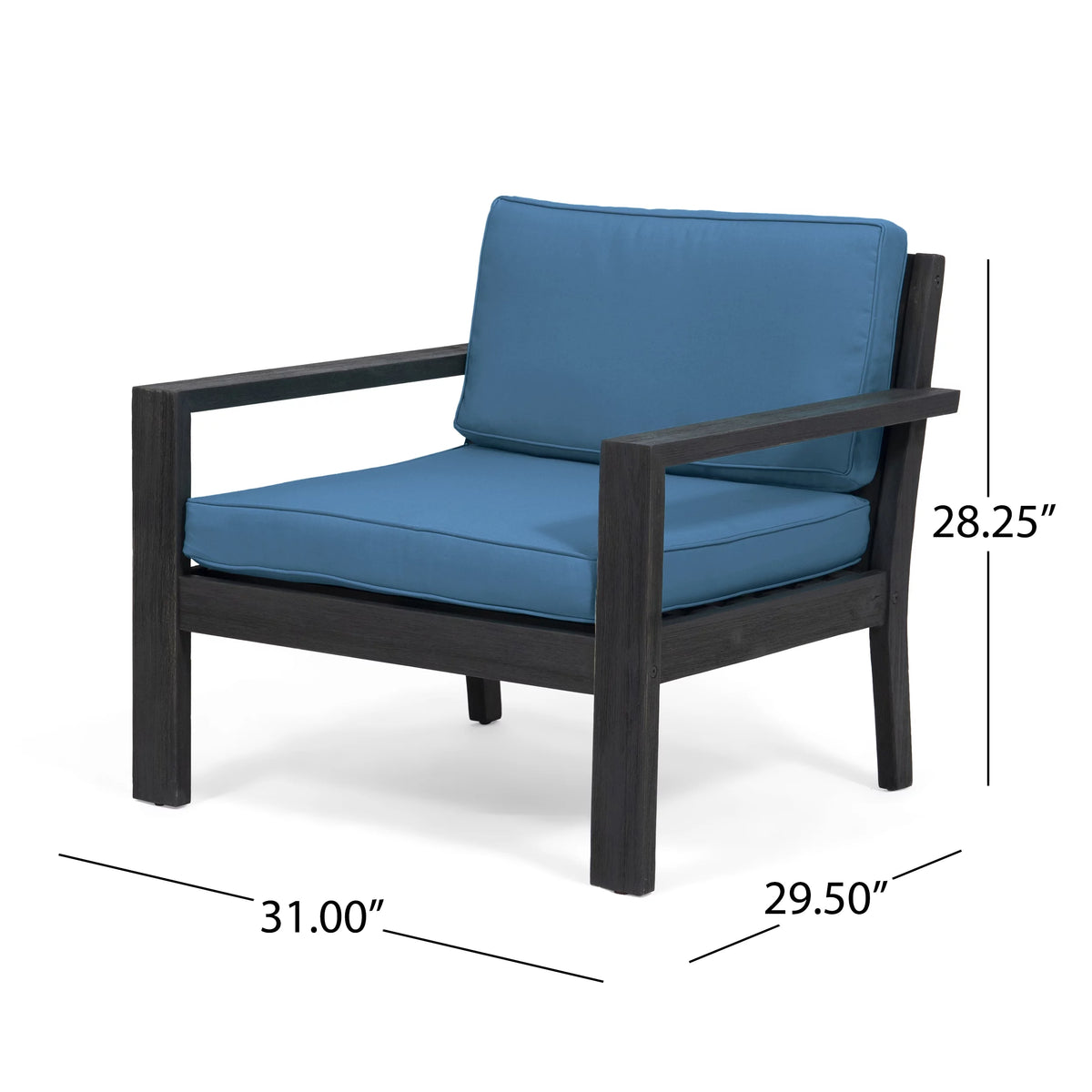 4 Seater Acacia Wood Chat Set with Cushions A207