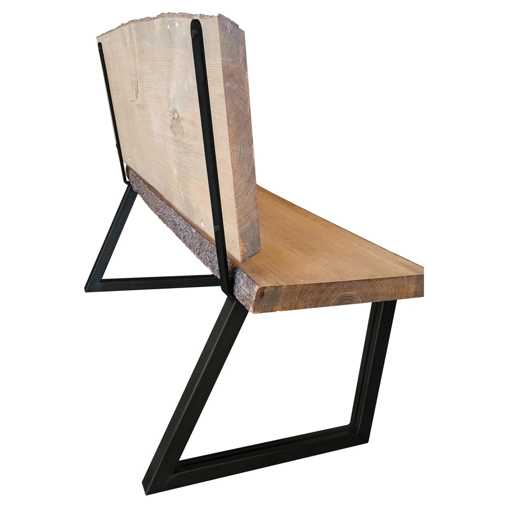 Black Bench Legs with Back Rest – Pair R15923