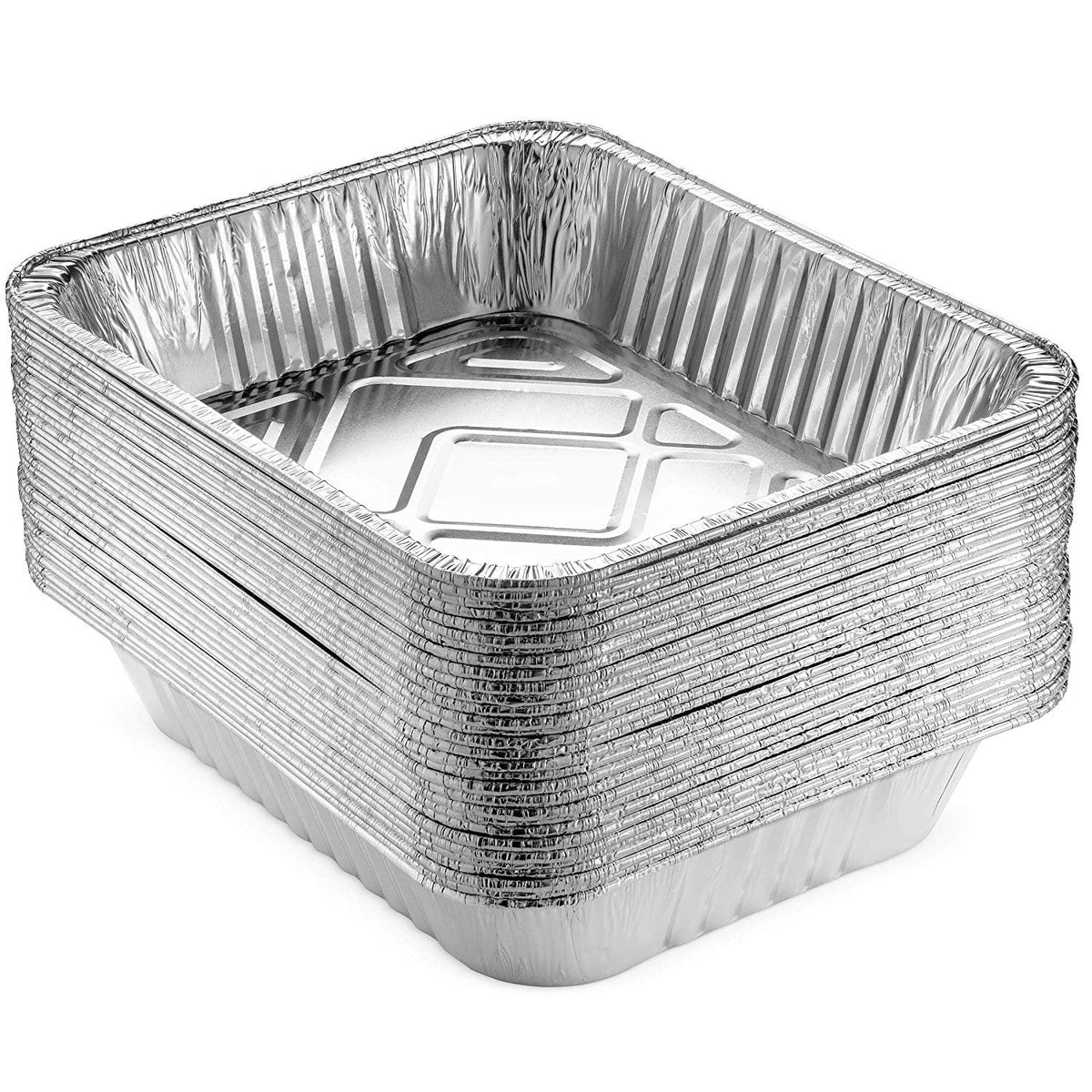 Aluminum Foil Pans With Lids, 9" x 13", 30 Pack S963125