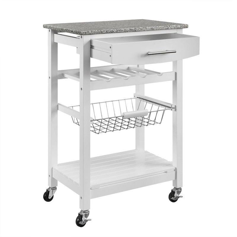 White Kitchen Cart Y328392