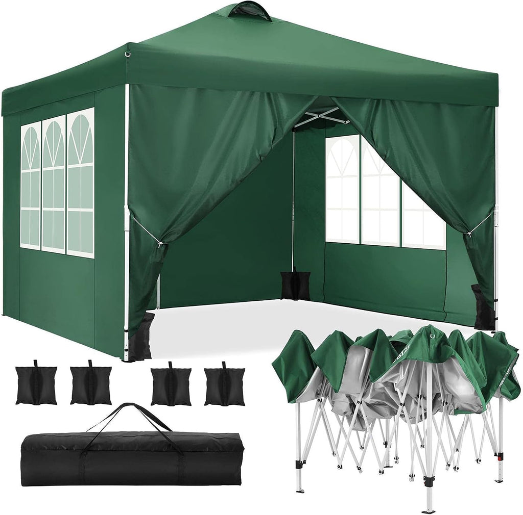 10x10 Pop-up Canopy Tent with 4 Sidewalls U1385