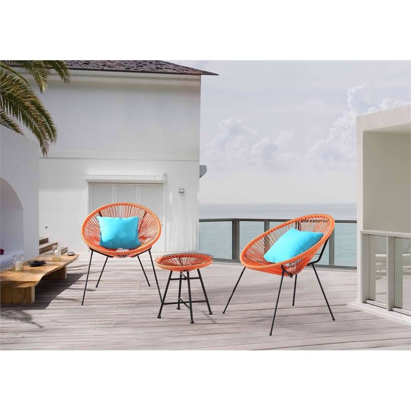 Steel 3 Piece Patio Bistro Set P8529