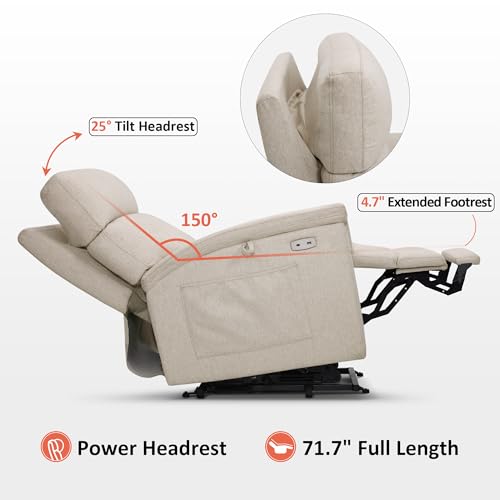 Dark Grey Power Lift Recliner Chair with Massage and Dual Heating K401561
