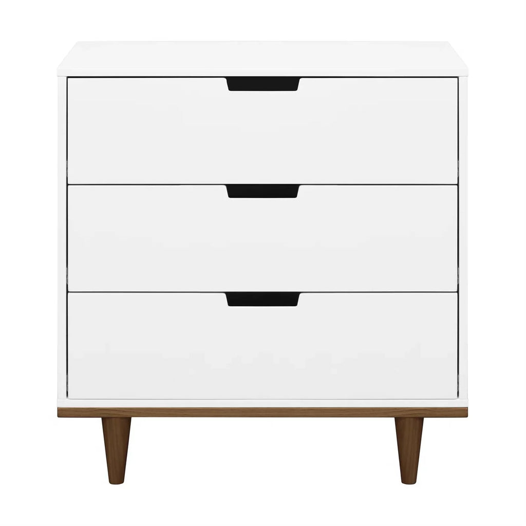 White 3 Drawer Wood Dresser B811918
