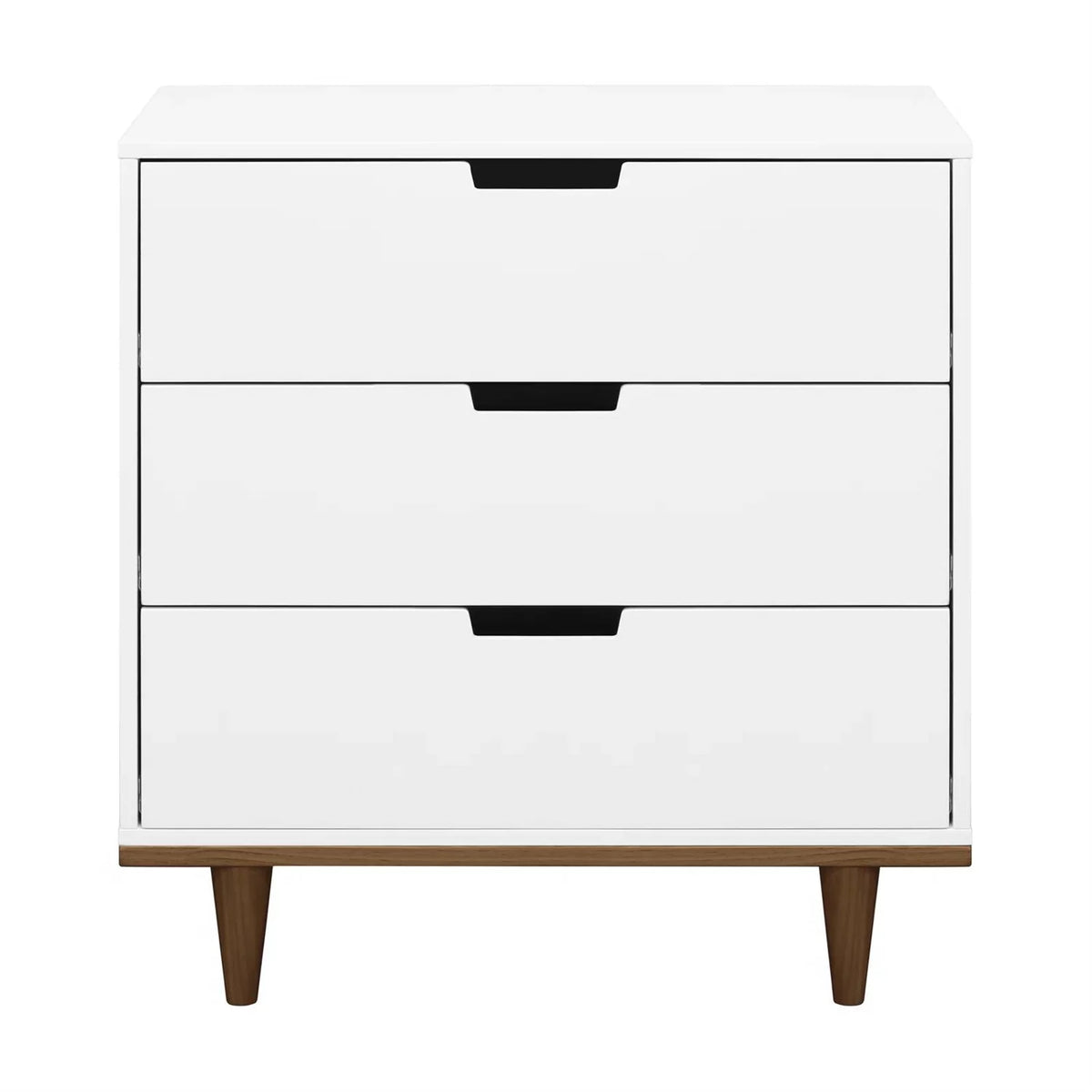 White 3 Drawer Wood Dresser B811918