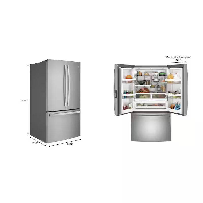 French Door Refrigerator in Fingerprint Resistant Stainless Steel S493022