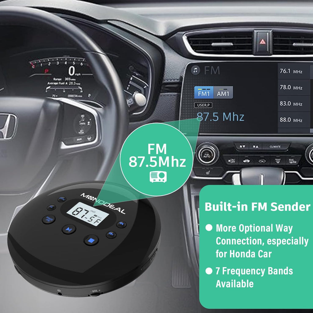 Portable CD Player with FM Transmitter L872427