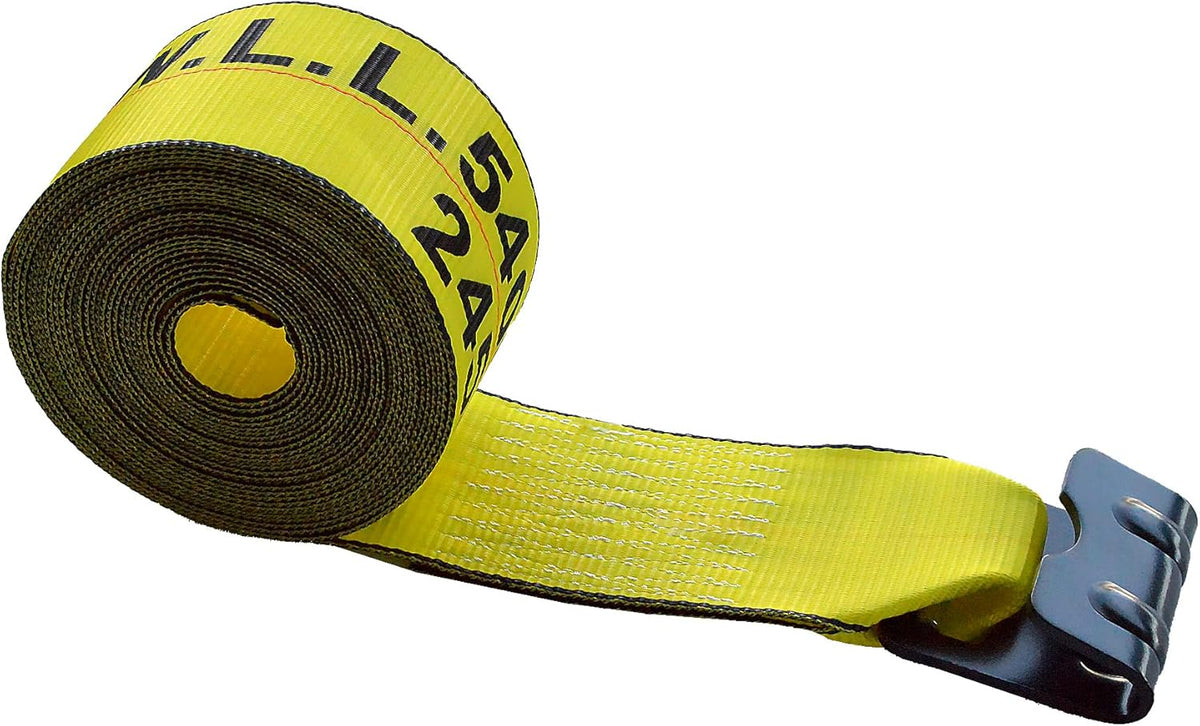 4 x 30' Heavy Duty Tie-Down Winch Strap with Flat Hooks, 10 Pack S65858
