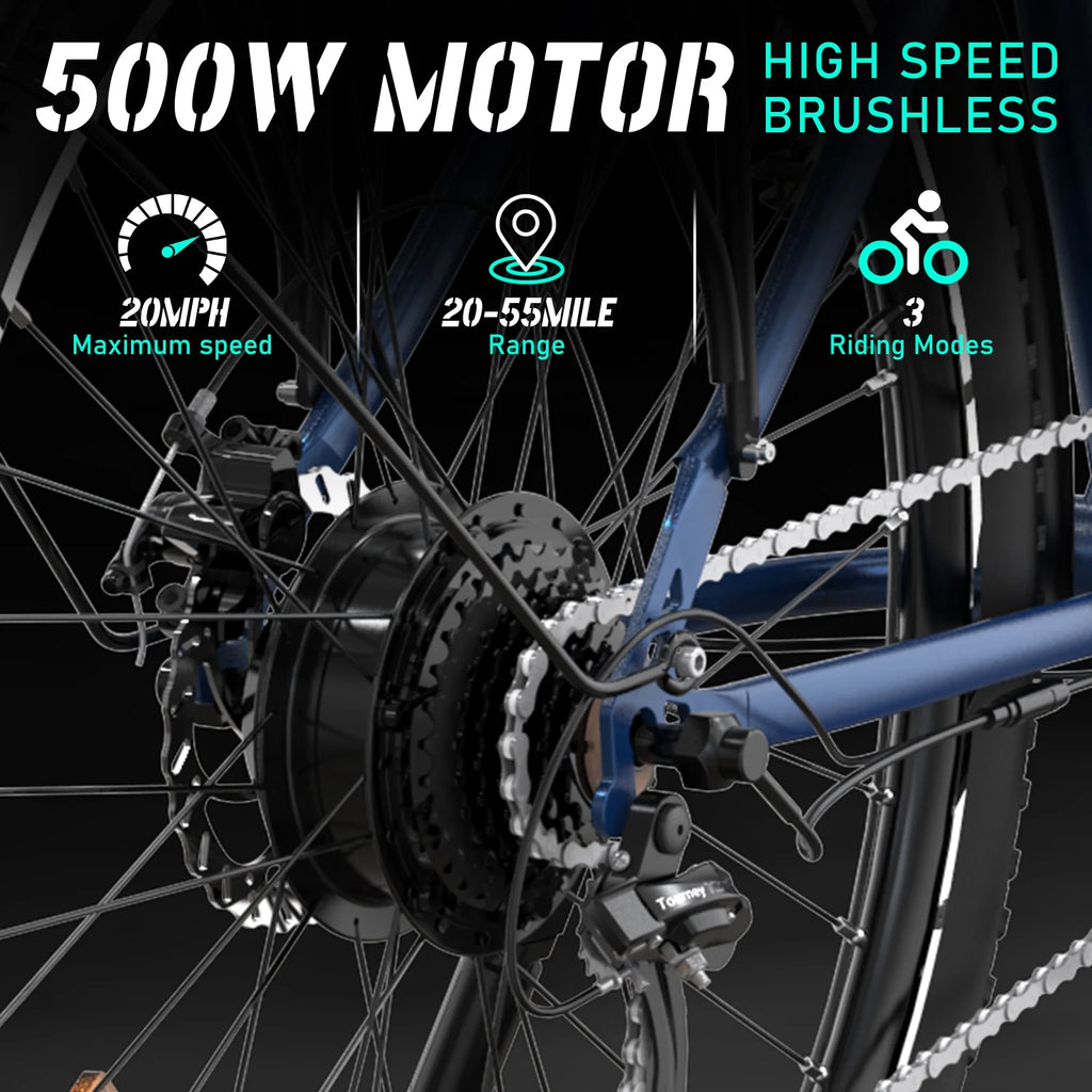 500W Electric Bike 36V 12Ah 7 Speeds P631