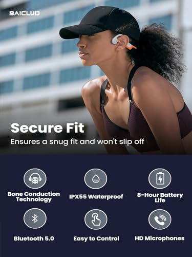 Bone Conduction Open-Ear Wireless Bluetooth Headphones with Microphones H78504