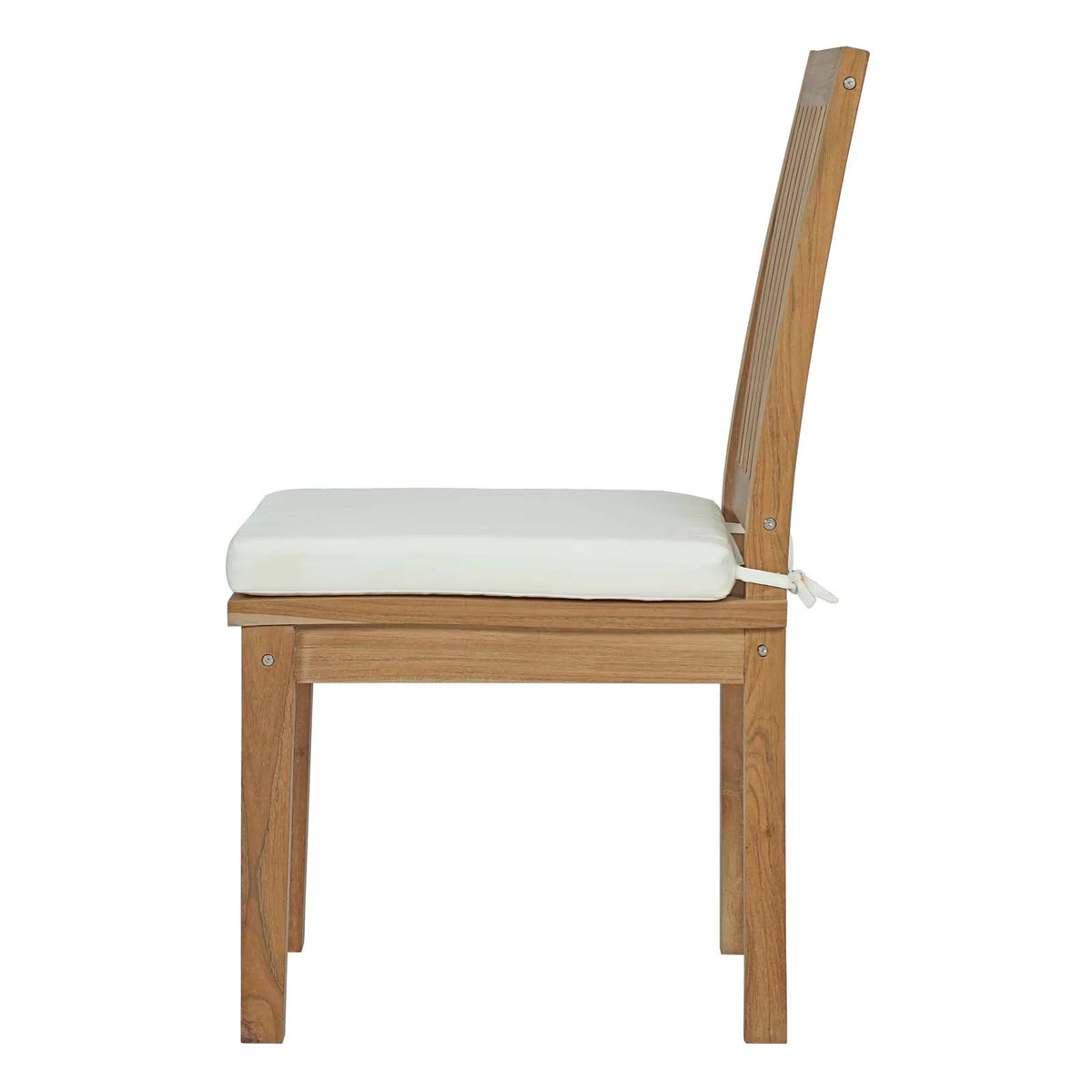 White Wood Outdoor Dining Chair and Table Set N8112