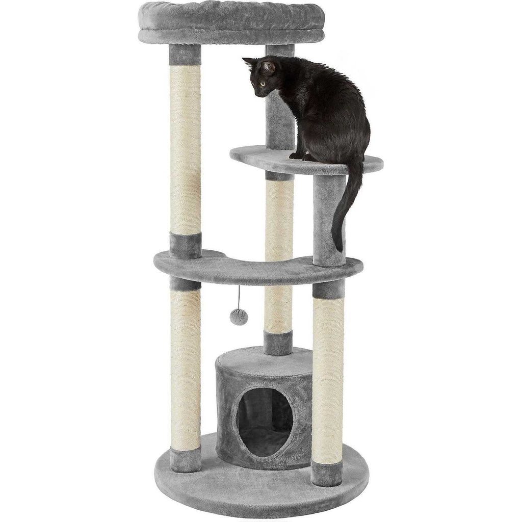 59.5-in Faux Fur Cat Tree Condo F70273