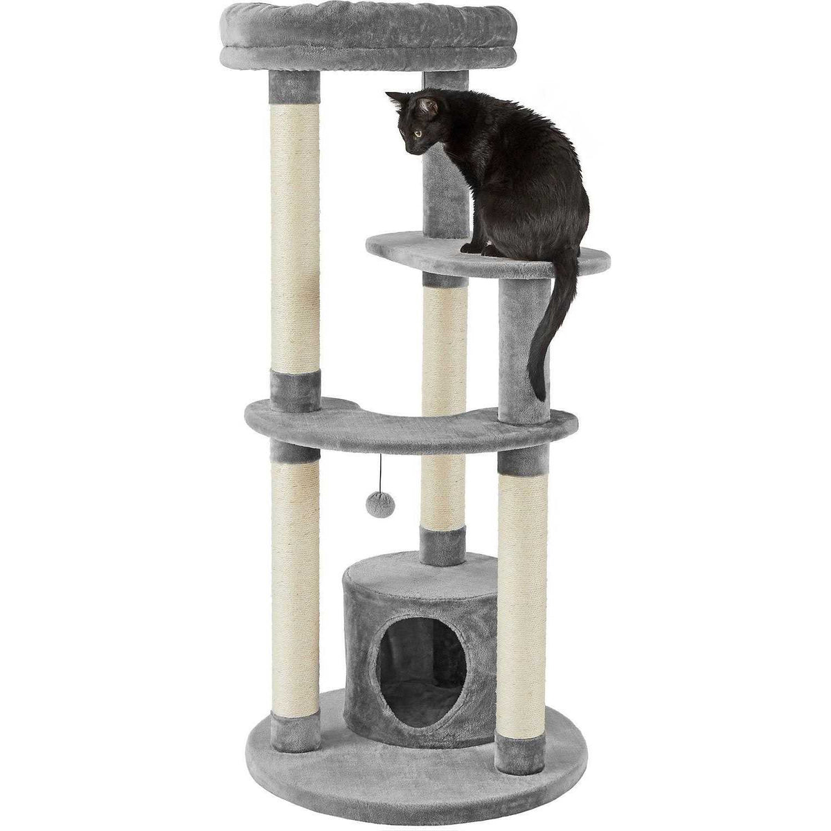 59.5-in Faux Fur Cat Tree Condo F70273