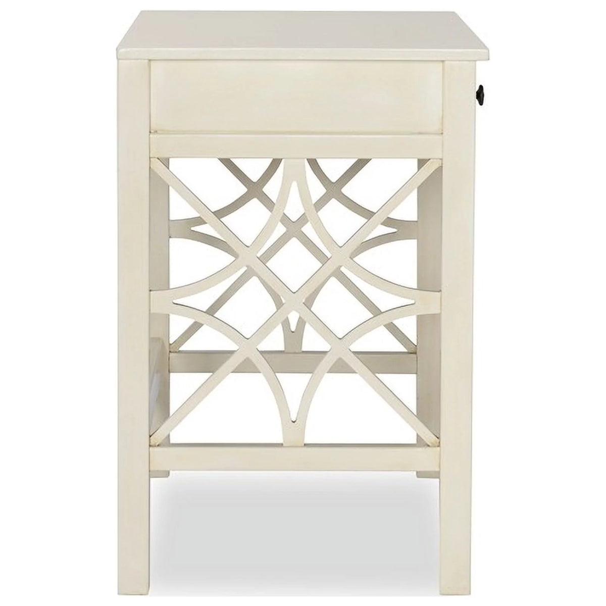 Antique White 1-Drawer Wood Desk W401