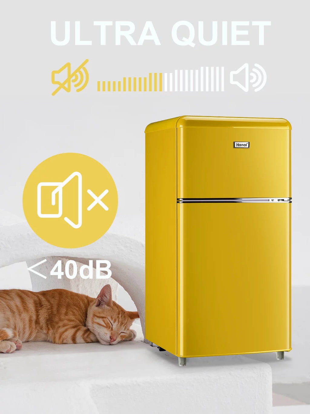 3.2 Cu.ft 2 Door Mini Refrigerator with Adjustable Glass Shelves X8023