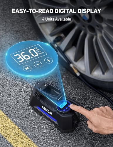 Portable Air Compressor Tire Inflator 12V DC with Digital Pressure Gauge E89961