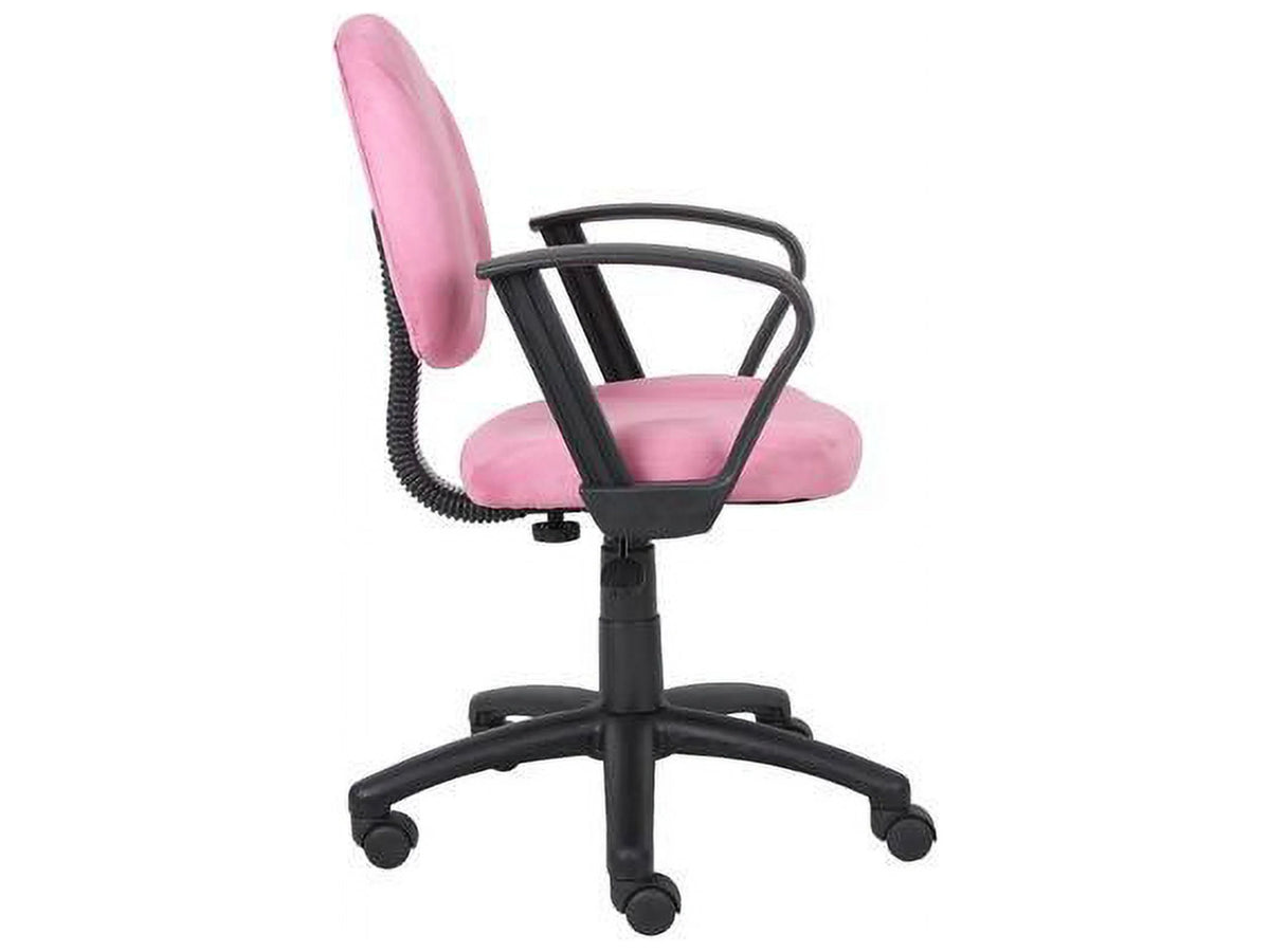 Pink Microfiber Chair with Loop Arms G9972