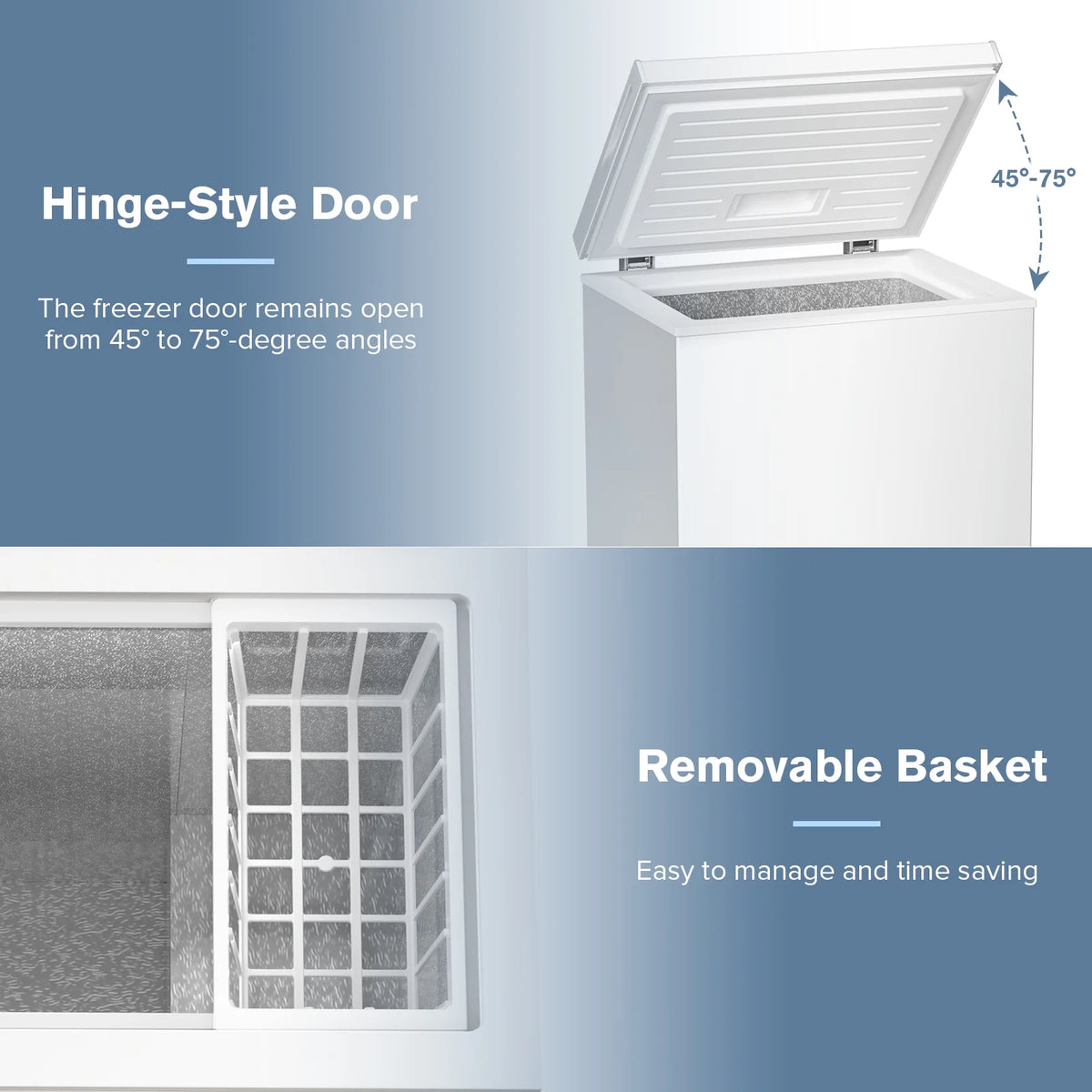 2.7 Cubic Feet White Chest Freezer R2852