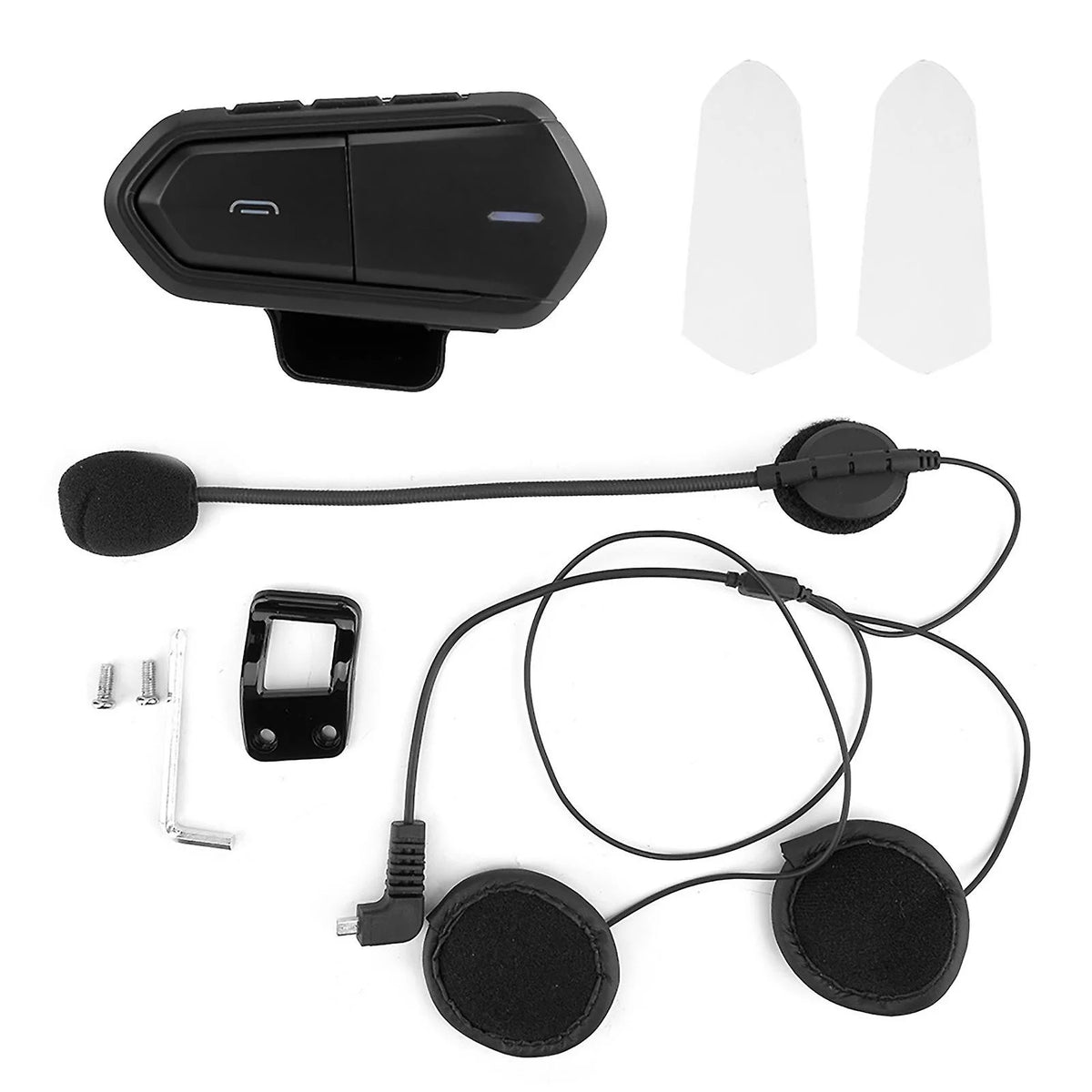 Black Wireless Bluetooth Motorcycle Helmet Headset L734