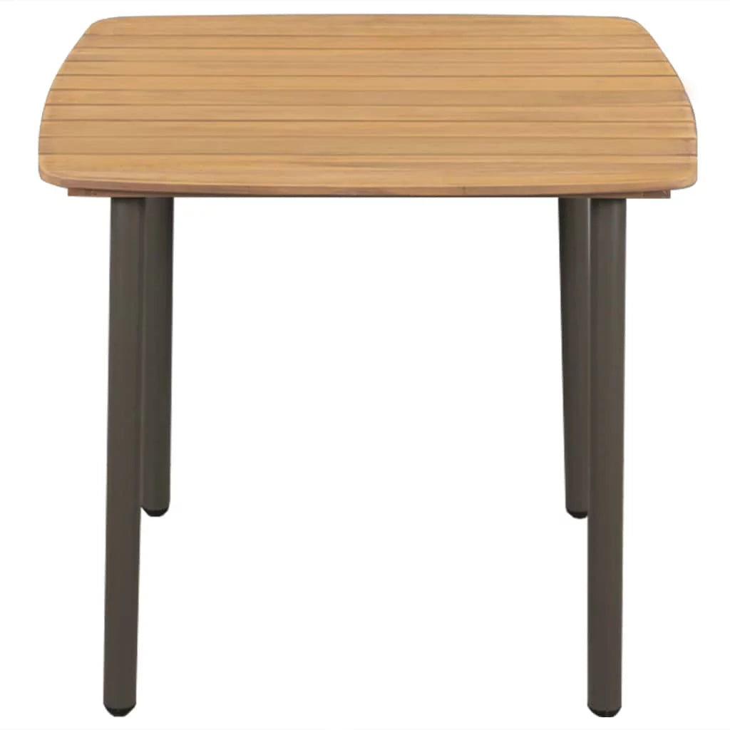 Patio Table Solid Acacia Wood and Steel I656334