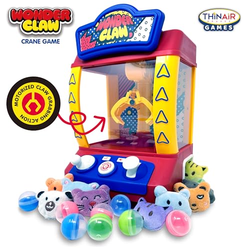 Claw Machine Crane Game with 9 Stuffed Animal Prizes and 9 Balls Q93368