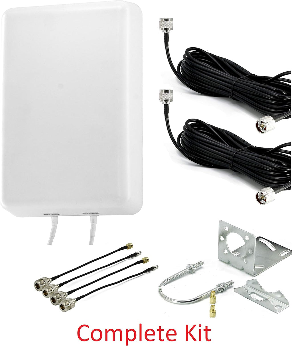 4G LTE Wide Band MIMO Panel Antenna Kit with SMA Adapters I444343