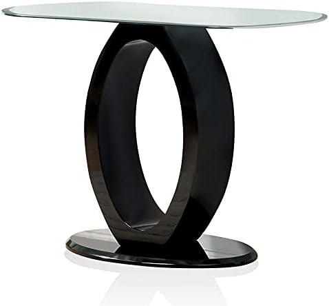Glossy Black Wood Console Table C614