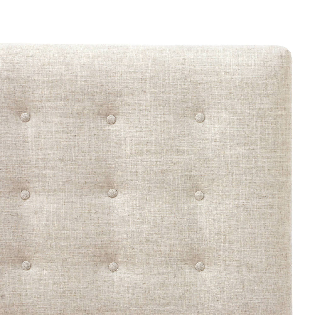 California King Linen Button Headboard S6309