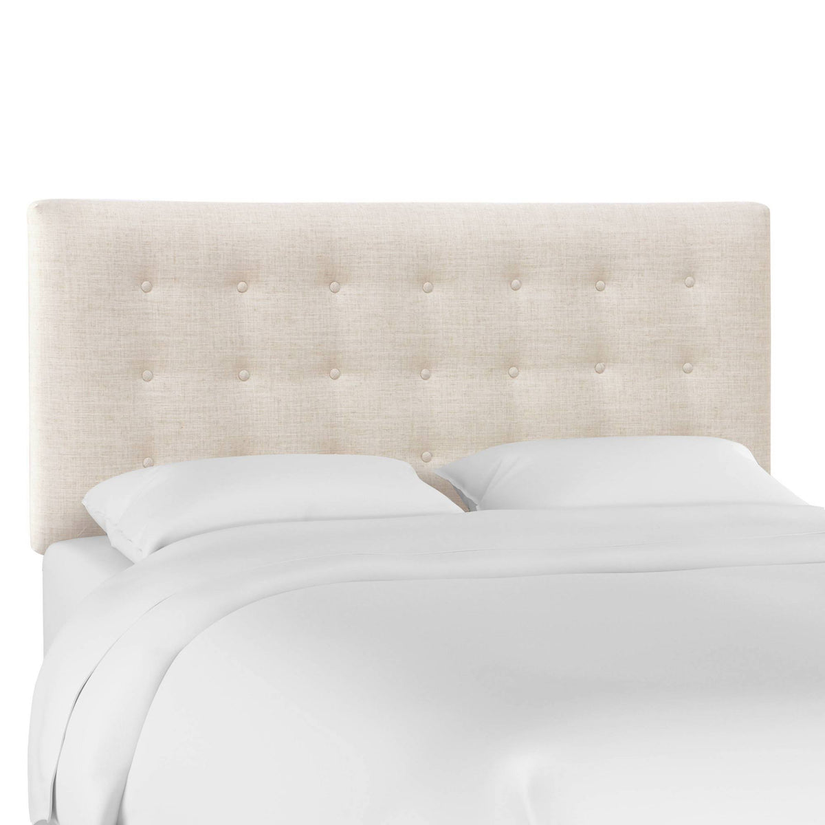California King Linen Button Headboard S6309