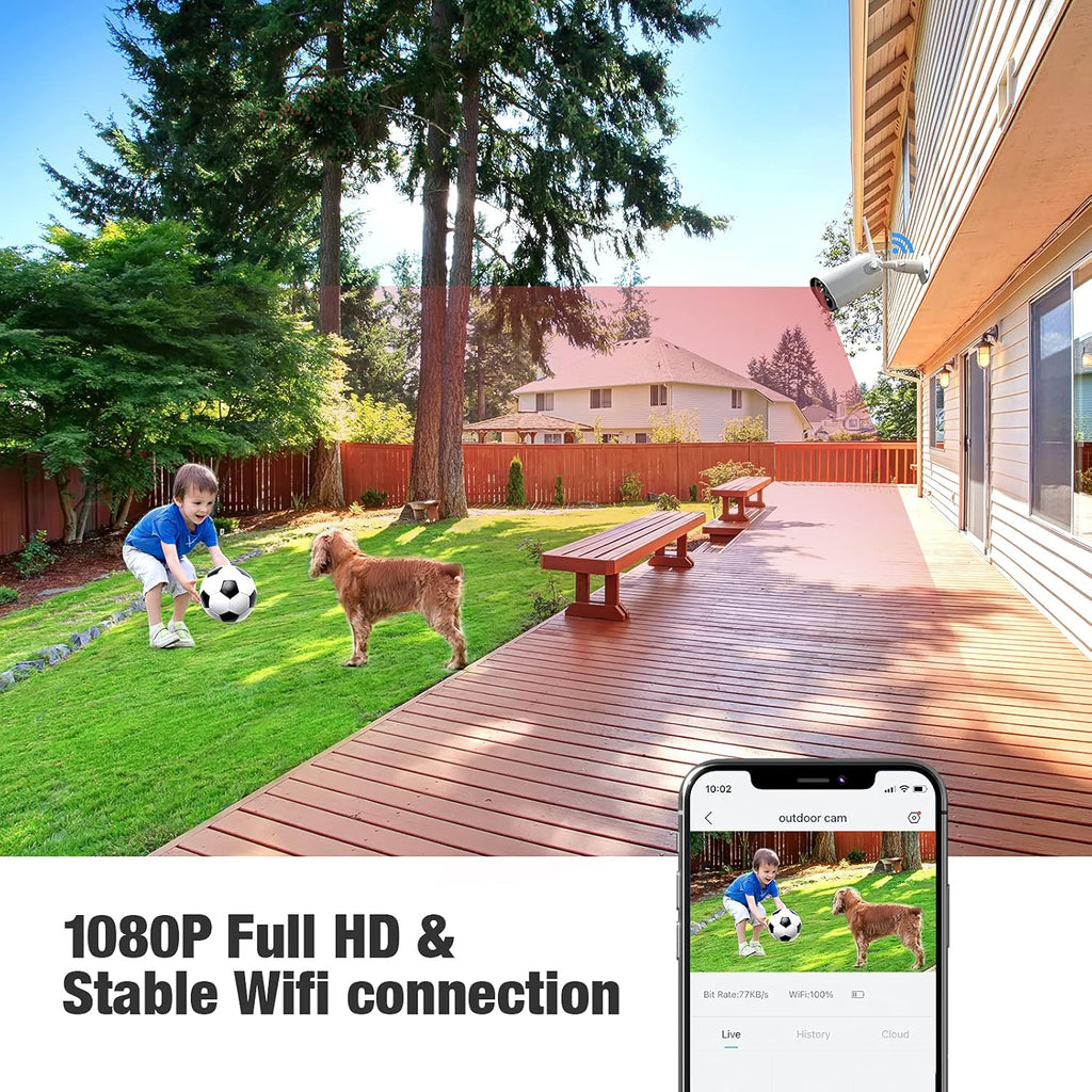 1080P Battery Powered Wireless Outdoor Security Cameras H907