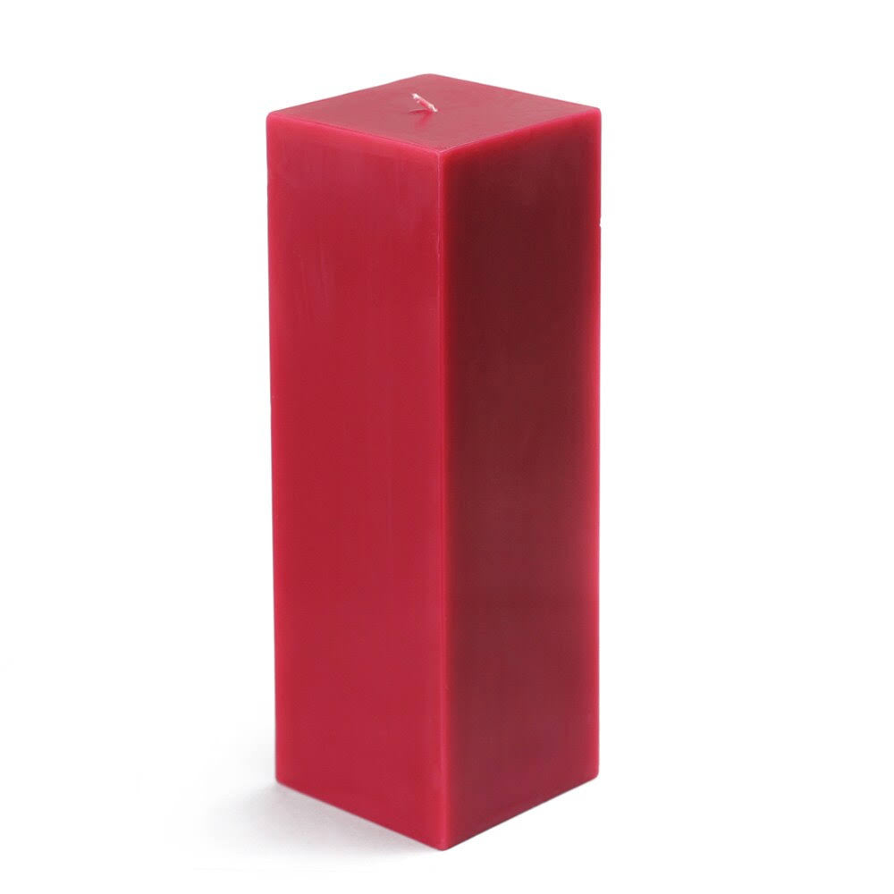 Metallic Silver Square Pillar Candle 12pcs C9083